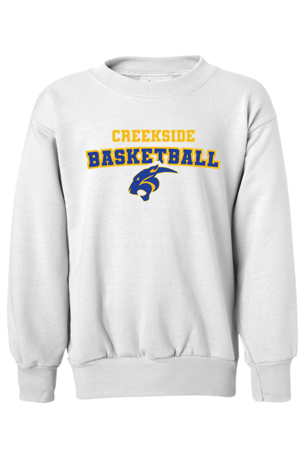 (YOUTH) Hanes Ecosmart Youth Crewneck Sweatshirt - Basketball