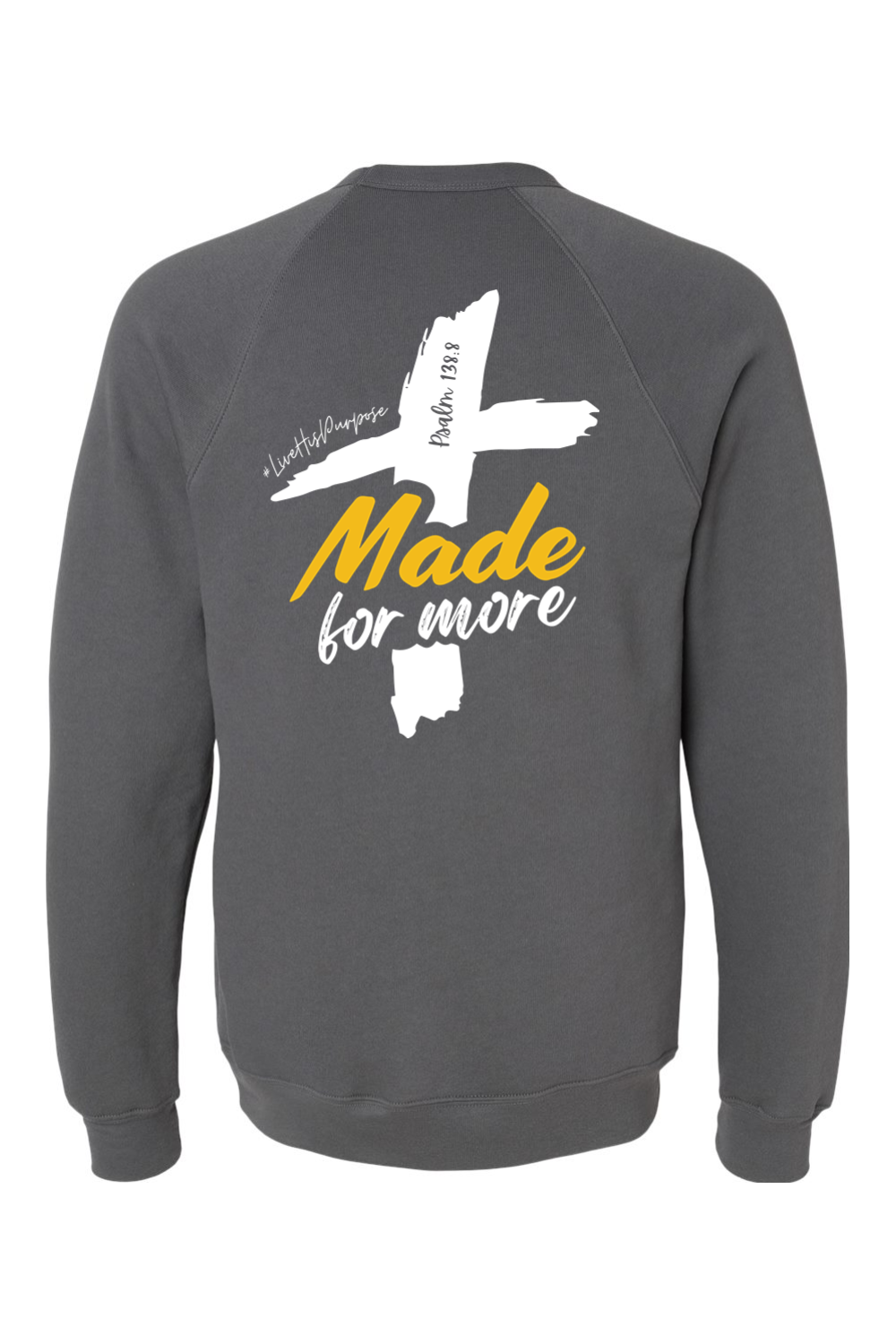 (ADULT) Bella + Canvas Sponge Fleece Raglan Crewneck Sweatshirt - Made for More