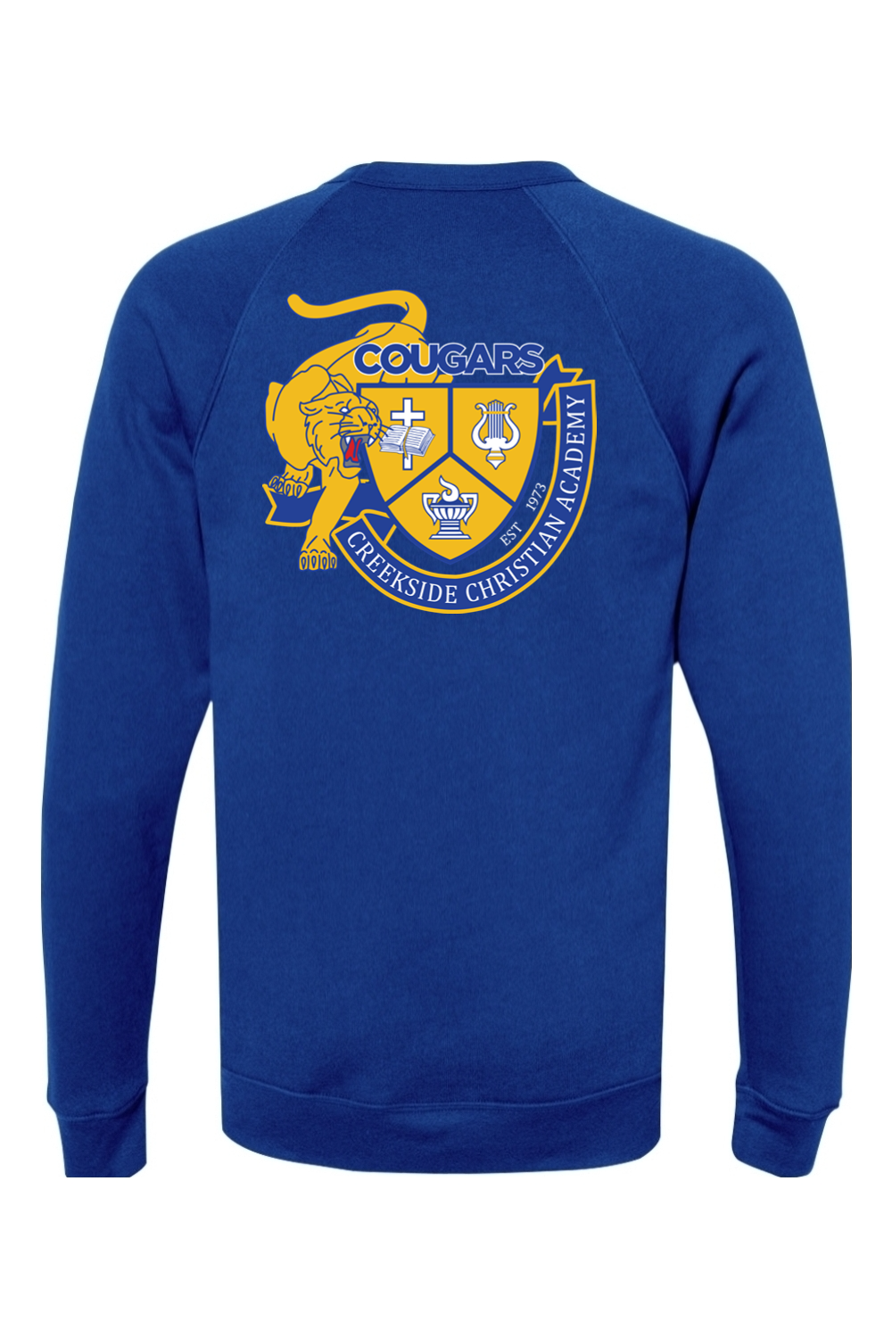 (ADULT) Bella + Canvas Sponge Fleece Raglan Crewneck Sweatshirt - Cougars