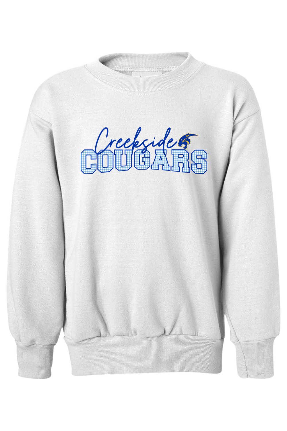 (YOUTH) Hanes Ecosmart Youth Crewneck Sweatshirt - Creekside Cougars