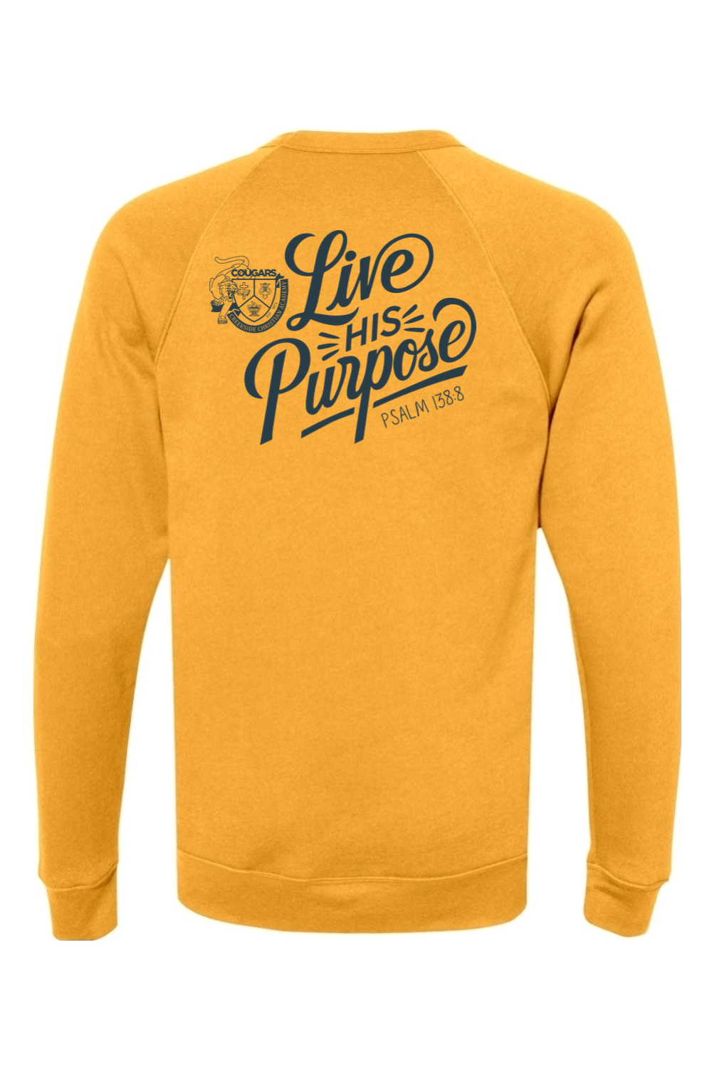 (ADULT) Bella + Canvas Sponge Fleece Raglan Crewneck Sweatshirt - Live His Purpose