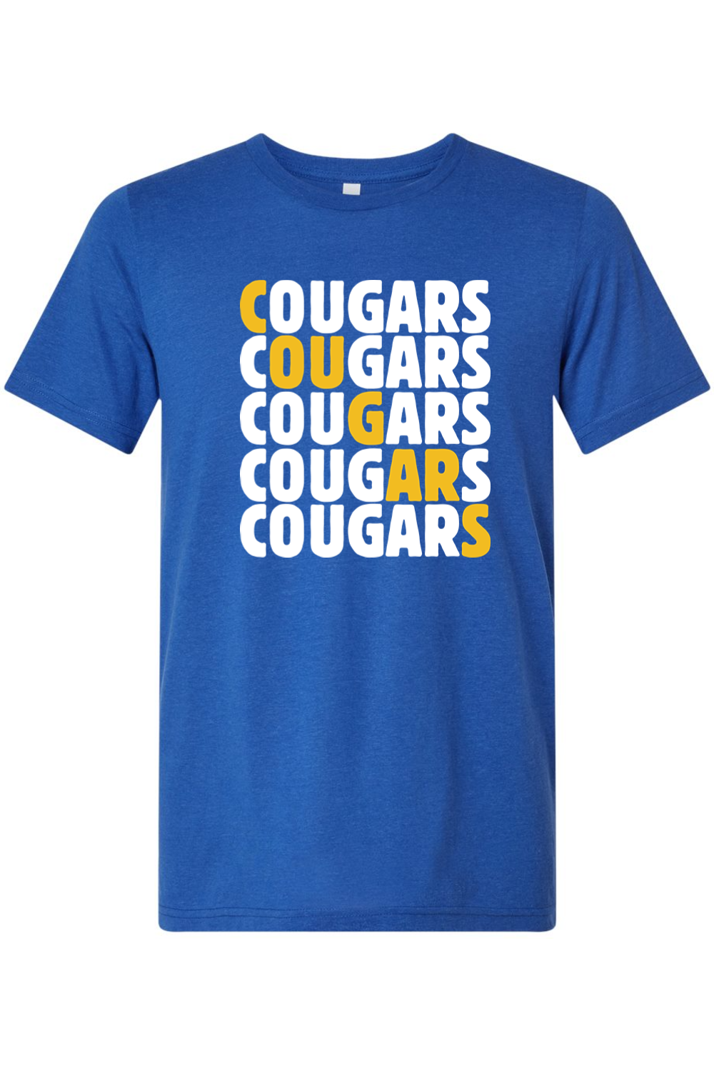 (ADULT) Bella + Canvas Triblend Short Sleeve Tee - Cougars