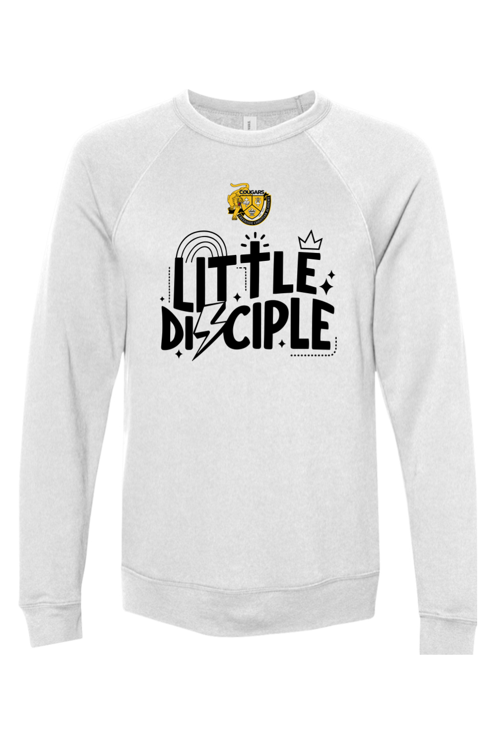 (ADULT) Bella + Canvas Sponge Fleece Raglan Crewneck Sweatshirt - Little Disciple