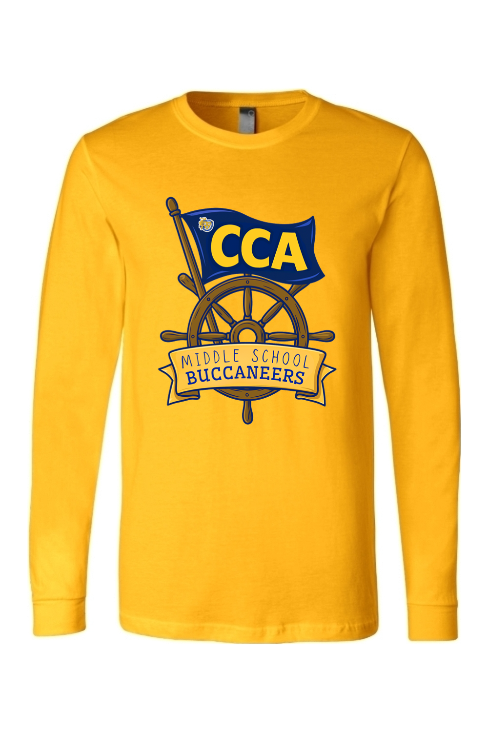 (ADULT) BELLA + CANVAS Unisex Jersey Long Sleeve Tee - Middle School Buccaneers