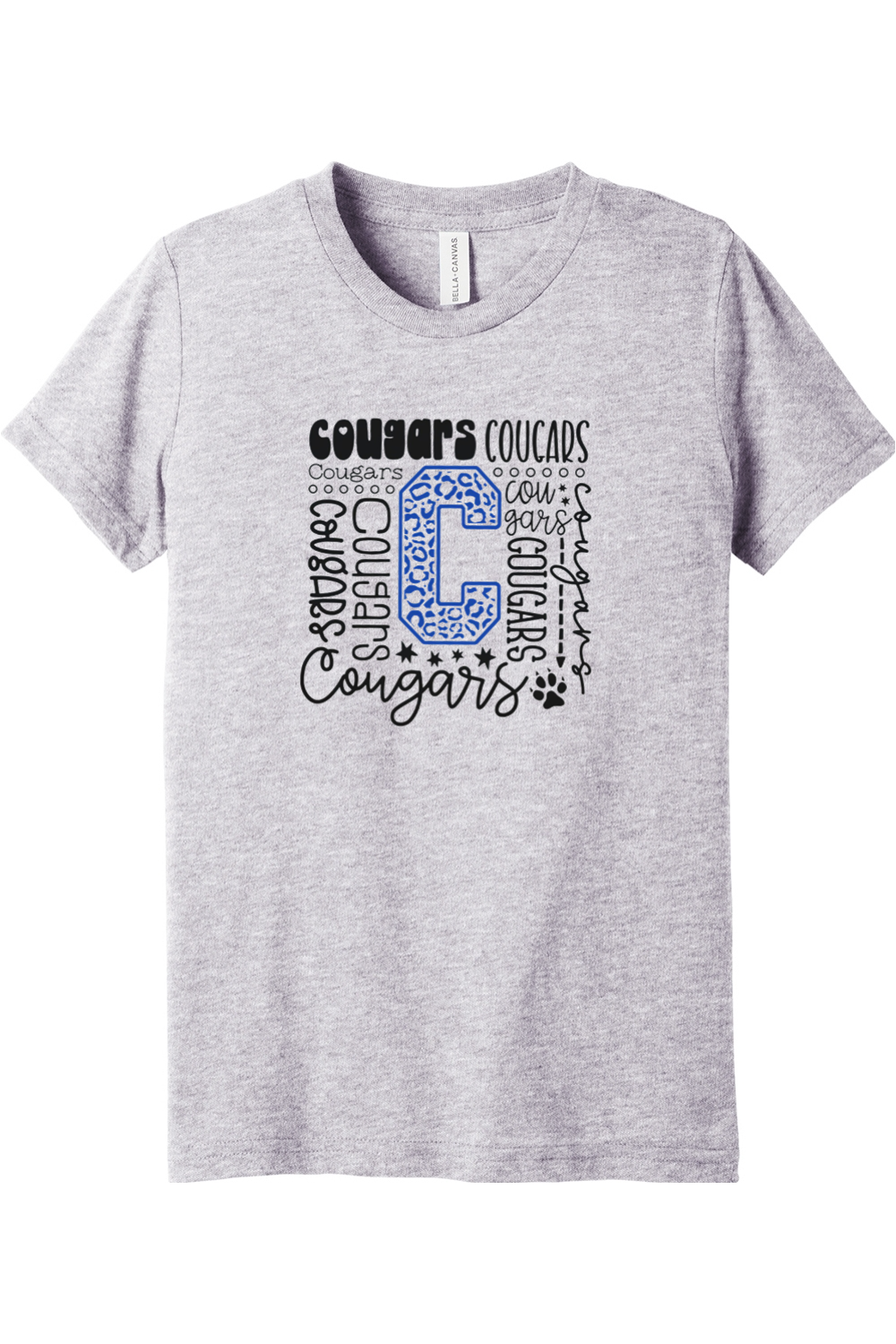 (YOUTH) BELLA+CANVAS Triblend Short Sleeve Tee - Cougars