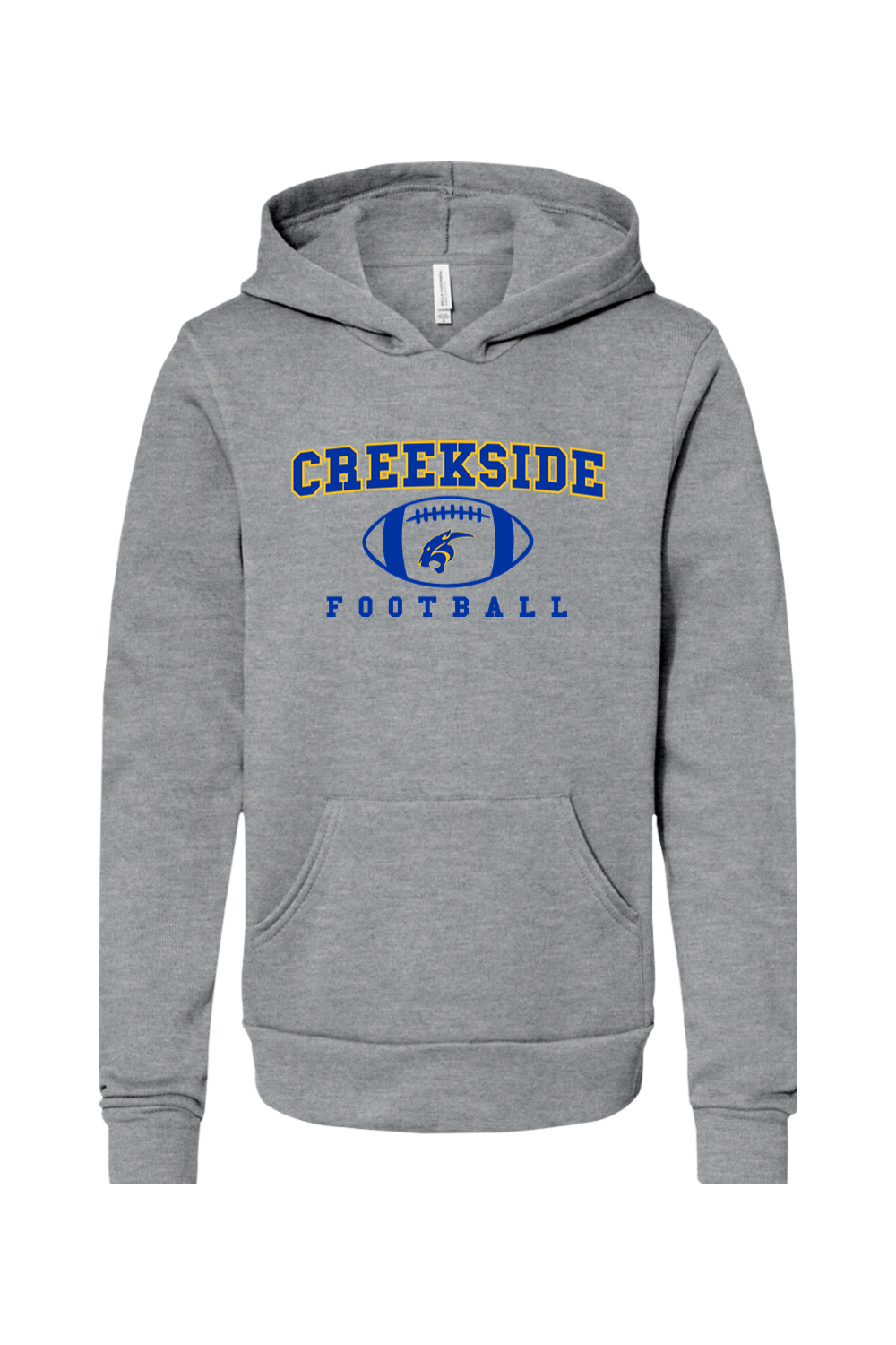 (YOUTH) Bella + Canvas Sponge Fleece Pullover Hoodie - Football