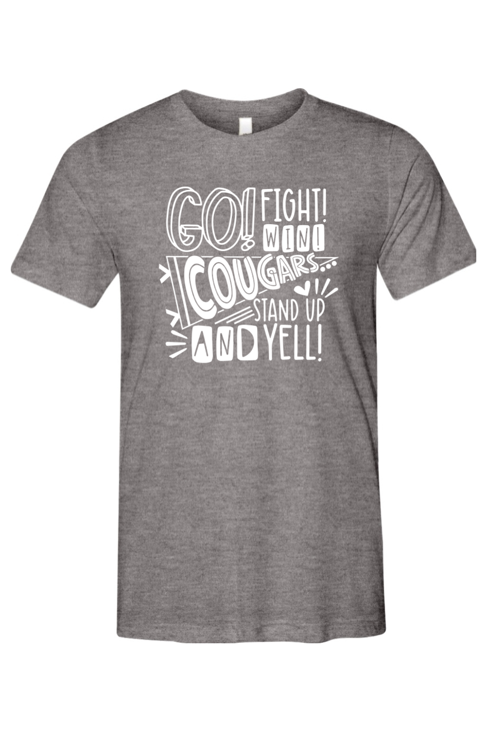 (ADULT) Bella + Canvas Triblend Short Sleeve Tee - Go. Fight. Win.
