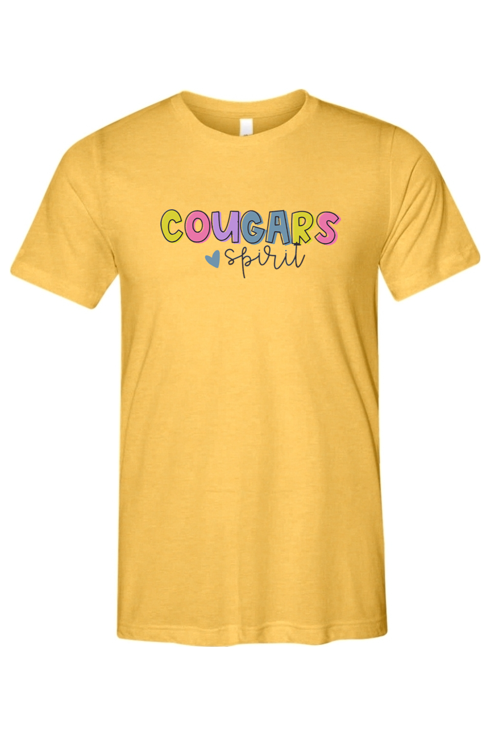 (ADULT) Bella + Canvas Triblend Short Sleeve Tee - Cougars Spirit