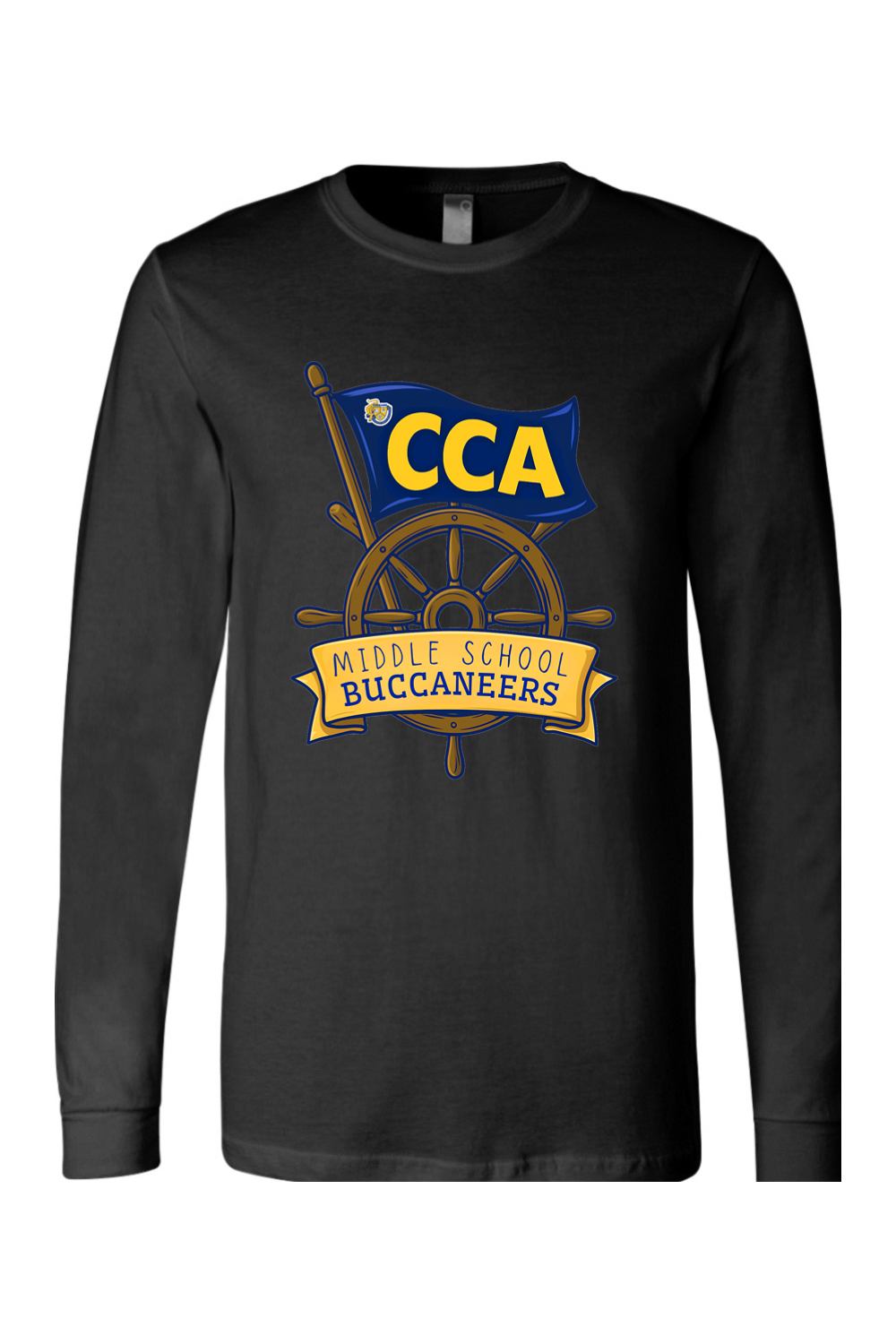 (ADULT) BELLA + CANVAS Unisex Jersey Long Sleeve Tee - Middle School Buccaneers