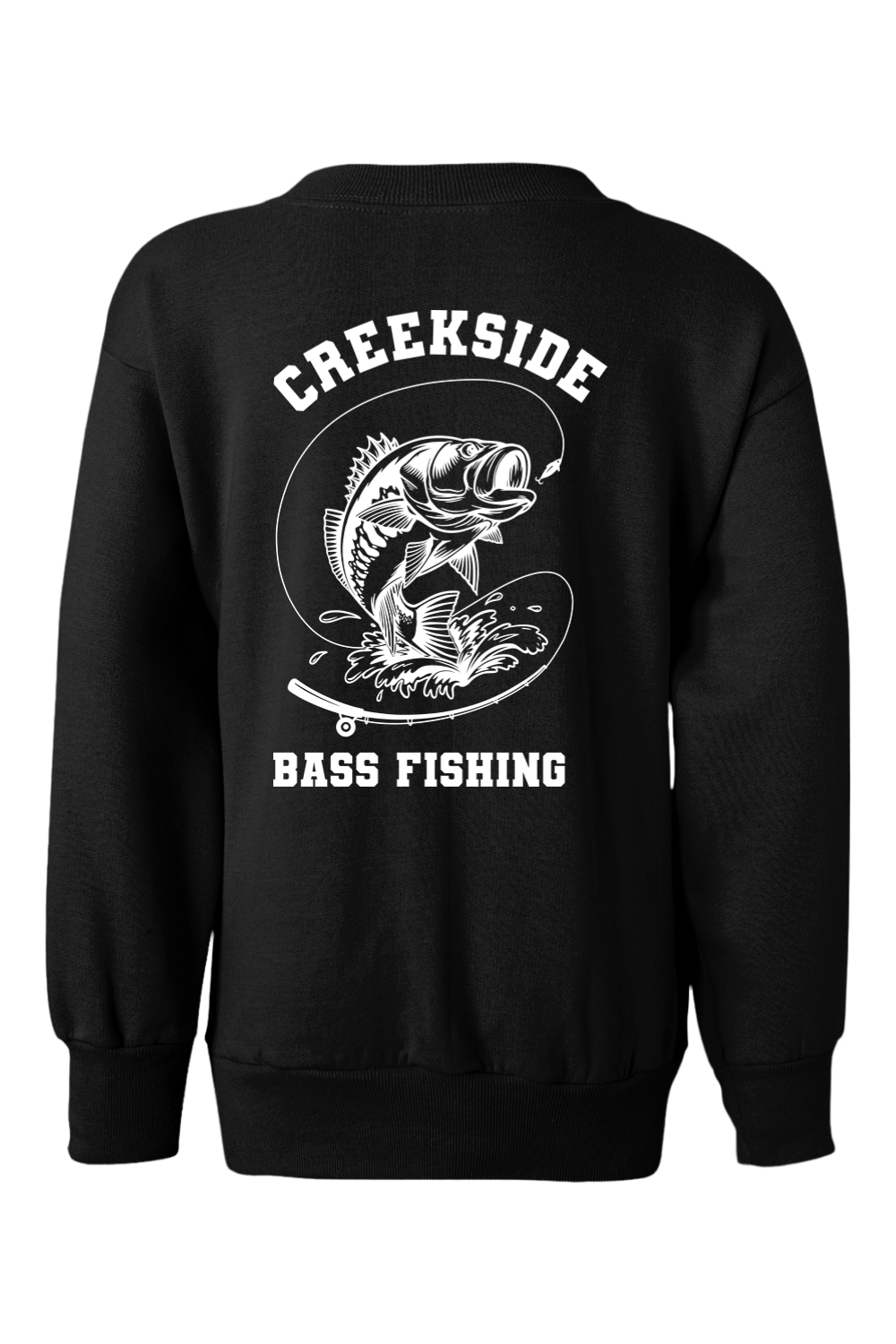 (YOUTH) Hanes Ecosmart Youth Crewneck Sweatshirt - Bass Fishing