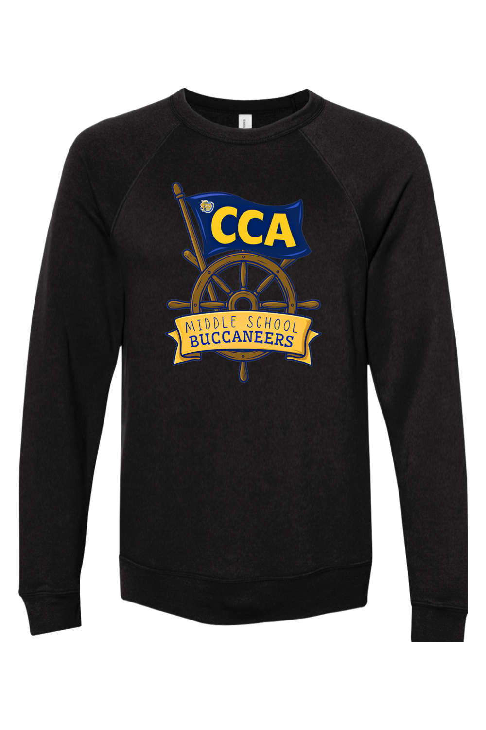 (ADULT) Bella + Canvas Sponge Fleece Raglan Crewneck Sweatshirt - Middle School Buccaneers