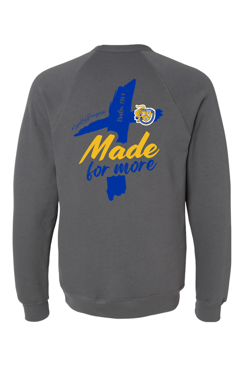 (ADULT) Bella + Canvas Sponge Fleece Raglan Crewneck Sweatshirt - Made for More