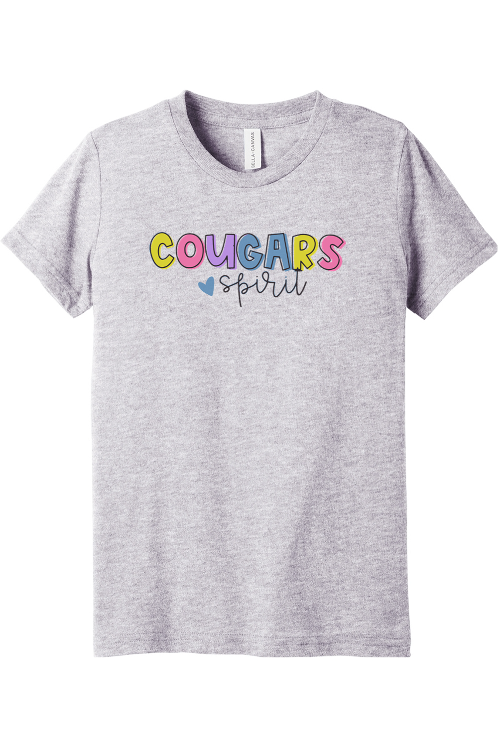 (YOUTH) BELLA+CANVAS Triblend Short Sleeve Tee - Cougars Spirit
