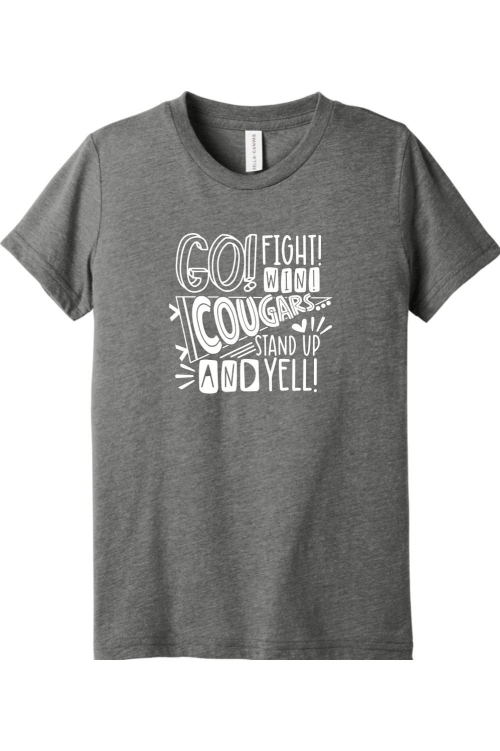 (YOUTH) BELLA+CANVAS Triblend Short Sleeve Tee - Go. Fight. Win