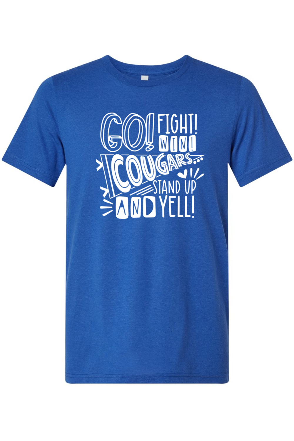 (ADULT) Bella + Canvas Triblend Short Sleeve Tee - Go. Fight. Win.