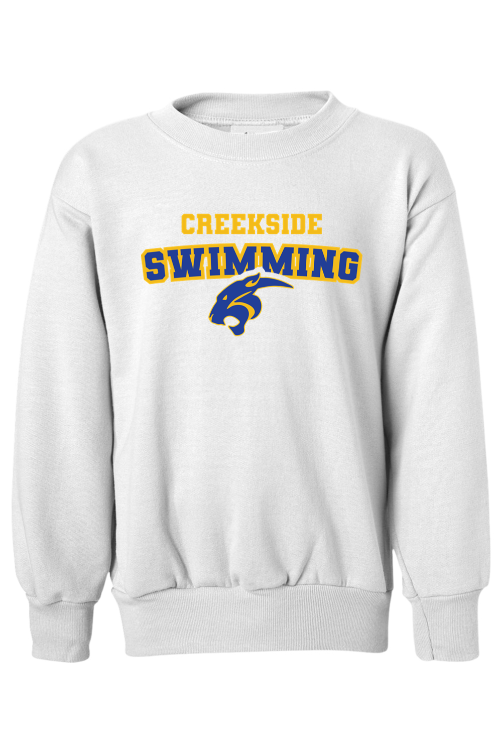 (YOUTH) Hanes Ecosmart Youth Crewneck Sweatshirt - Swimming