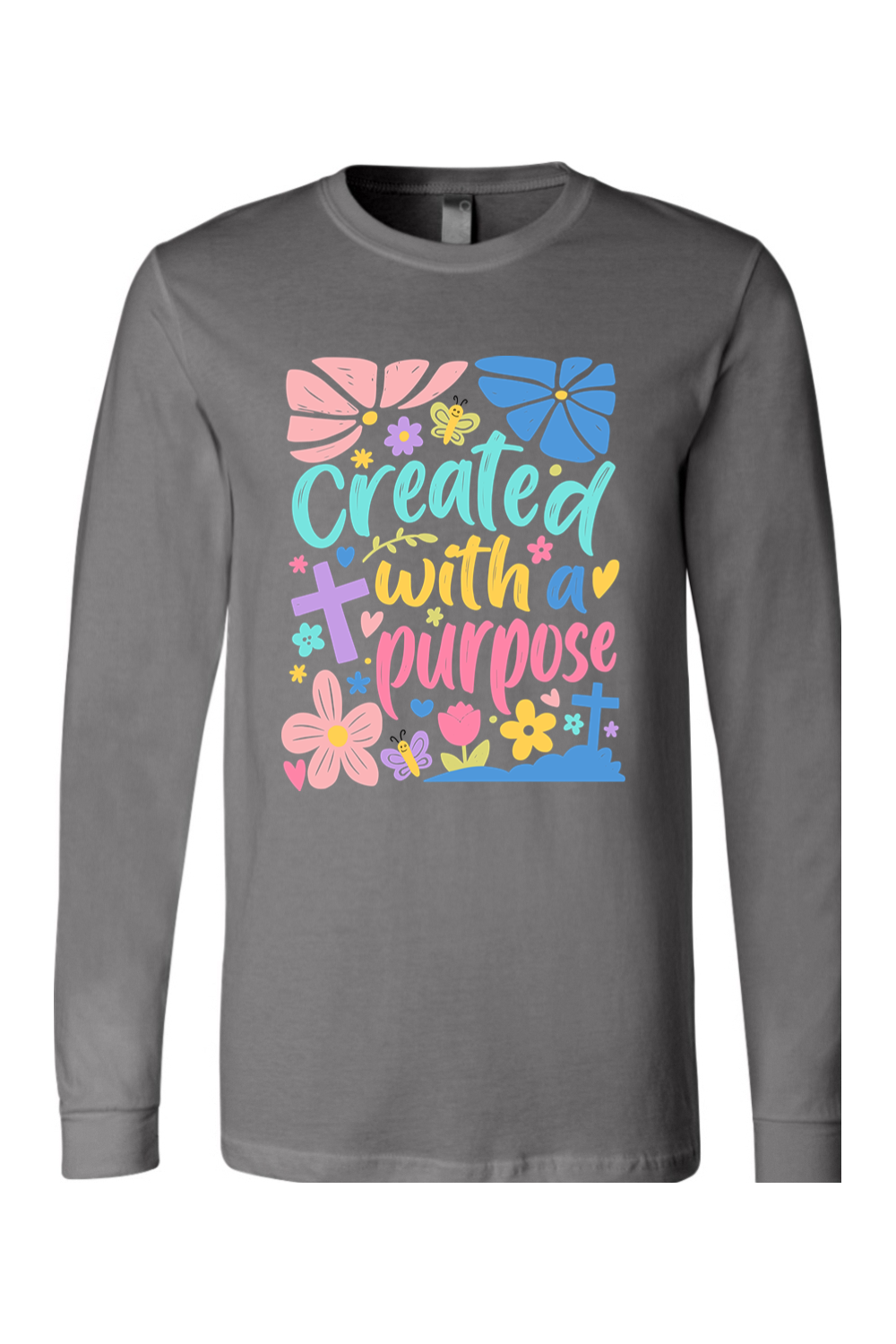 (ADULT) BELLA + CANVAS Unisex Jersey Long Sleeve Tee - Created With a Purpose