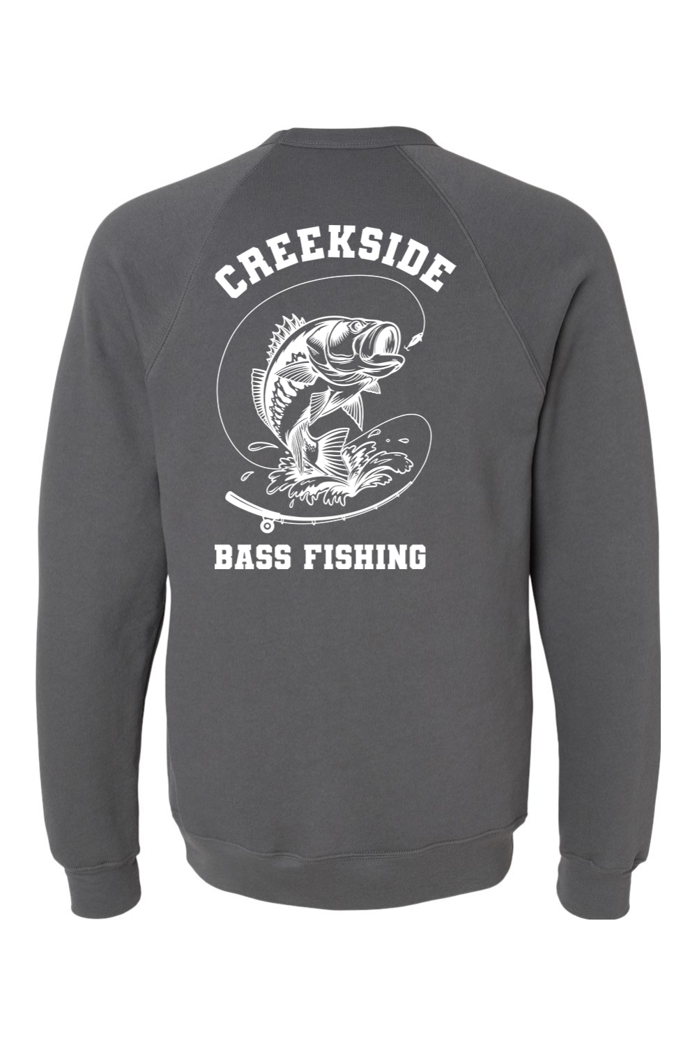 (ADULT) Bella + Canvas Sponge Fleece Raglan Crewneck Sweatshirt - Bass Fishing