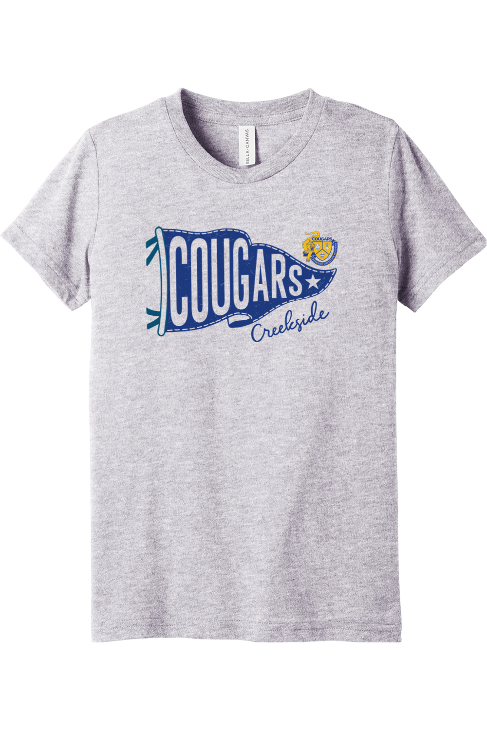 (YOUTH) BELLA+CANVAS Triblend Short Sleeve Tee - Cougar Flag