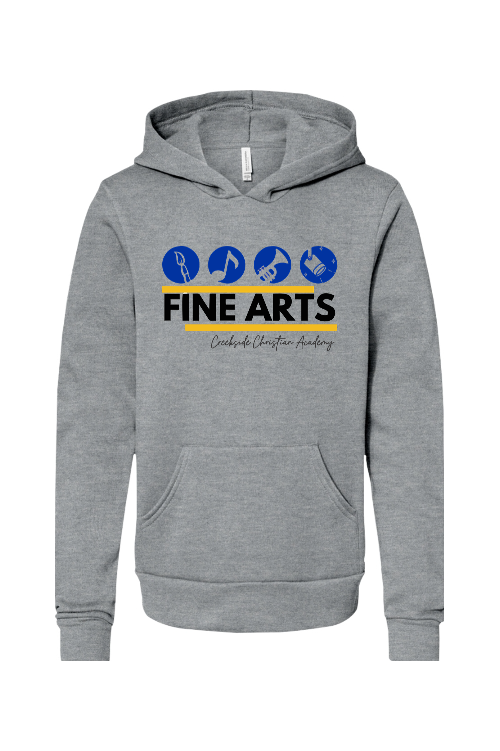 (YOUTH) Bella + Canvas Sponge Fleece Pullover Hoodie - Fine Arts