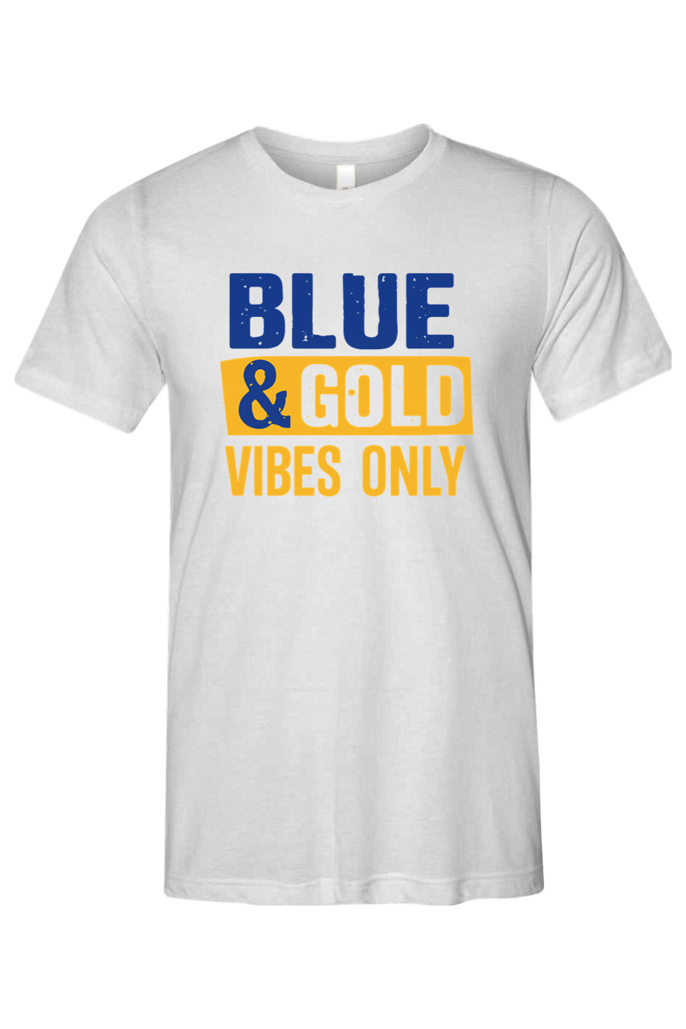 (ADULT) Bella + Canvas Triblend Short Sleeve Tee - Blue and Gold Vibes