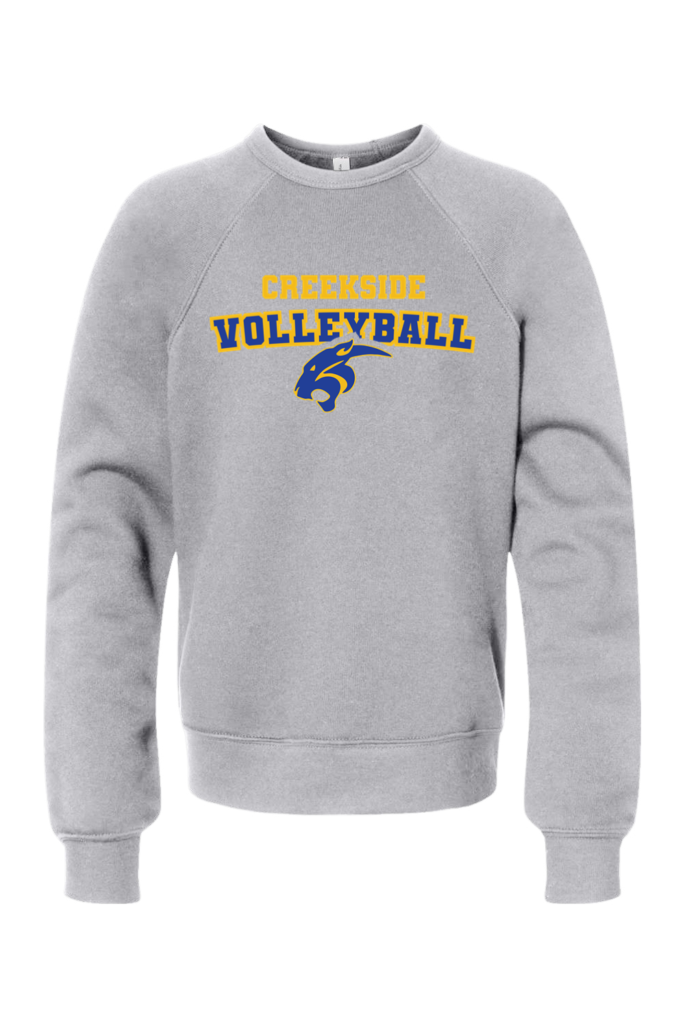 (YOUTH) BELLA + CANVAS Sponge Fleece Crewneck Sweatshirt - Volleyball