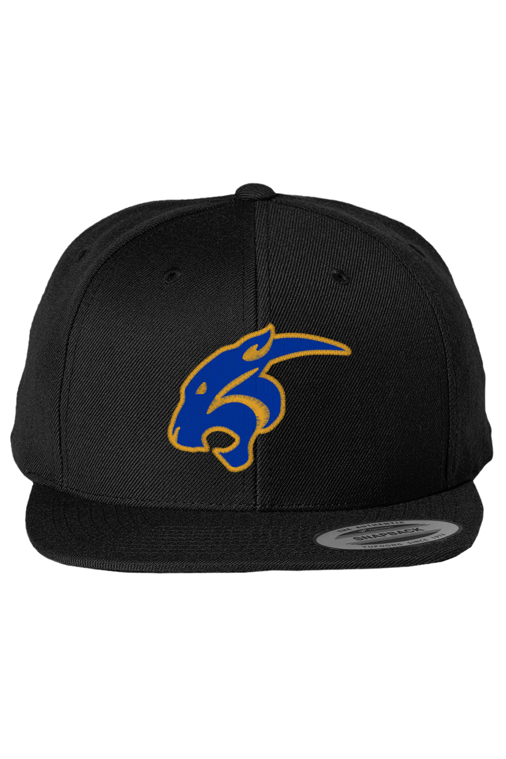 (ADULT) Embroidered Yupoong Classics Flat Bill Snapback Cap - Cougar Head