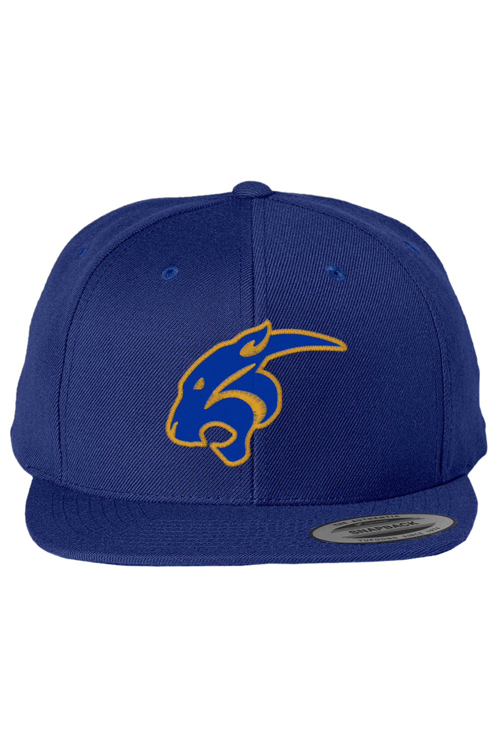(ADULT) Embroidered Yupoong Classics Flat Bill Snapback Cap - Cougar Head