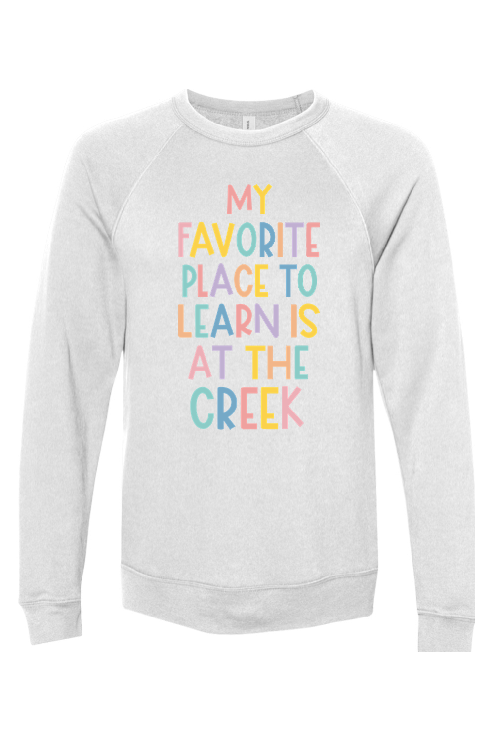 (ADULT) Bella + Canvas Sponge Fleece Raglan Crewneck Sweatshirt - Good Day to Learn