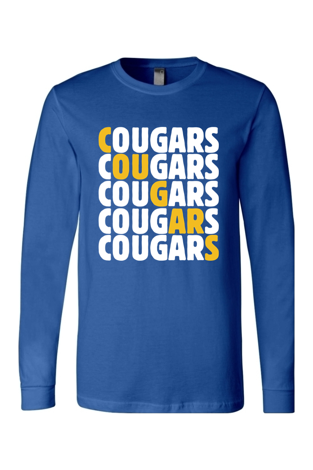 (ADULT) BELLA + CANVAS Unisex Jersey Long Sleeve Tee - Cougars