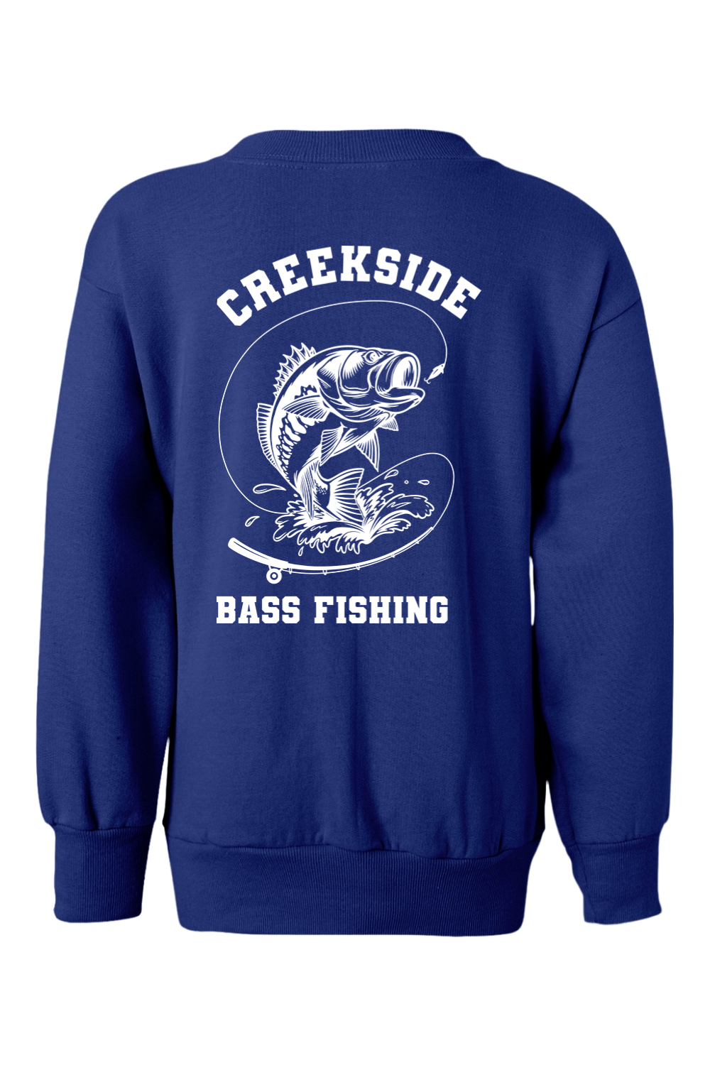 (YOUTH) Hanes Ecosmart Youth Crewneck Sweatshirt - Bass Fishing