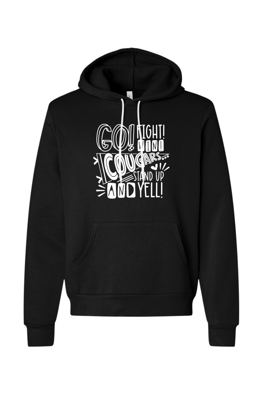 (ADULT) Bella + Canvas Sponge Fleece Hoodie - Go. Fight. Win.