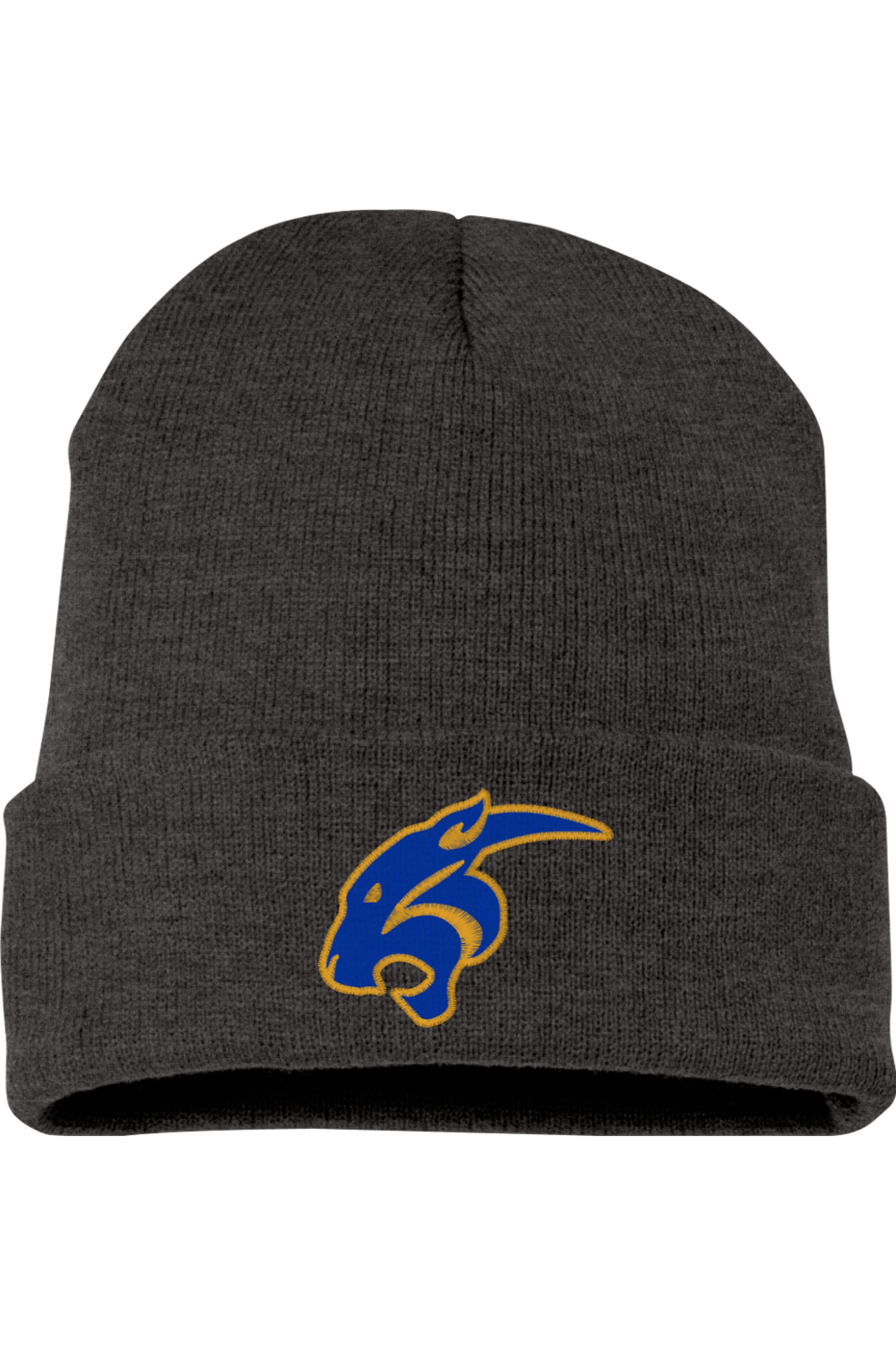 (ADULT) Embroidered Yupoong Classics Cuffed Beanie - Cougar Head