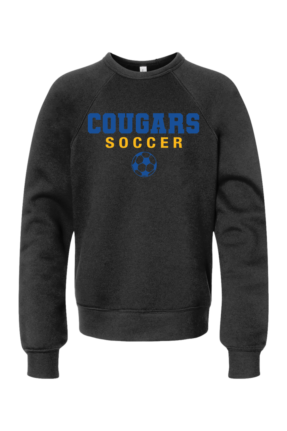 (YOUTH) BELLA + CANVAS Sponge Fleece Crewneck Sweatshirt - Soccer