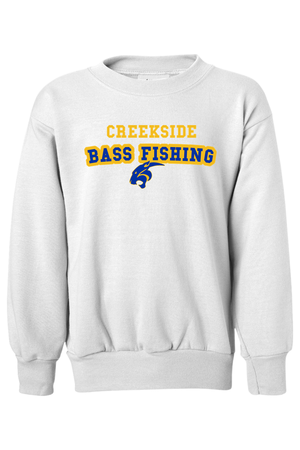 (YOUTH) Hanes Ecosmart Youth Crewneck Sweatshirt - Bass Fishing