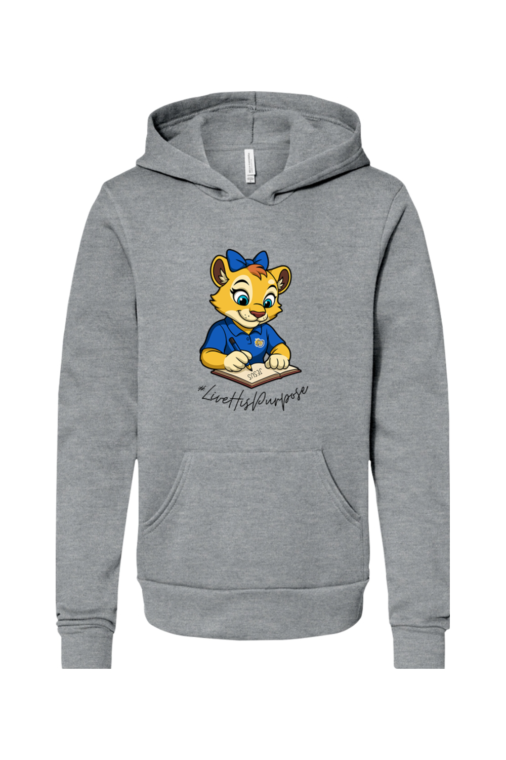 (YOUTH) Bella + Canvas Sponge Fleece Pullover Hoodie - Roary #livehispurpose
