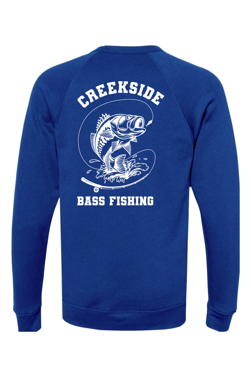 (ADULT) Bella + Canvas Sponge Fleece Raglan Crewneck Sweatshirt - Bass Fishing