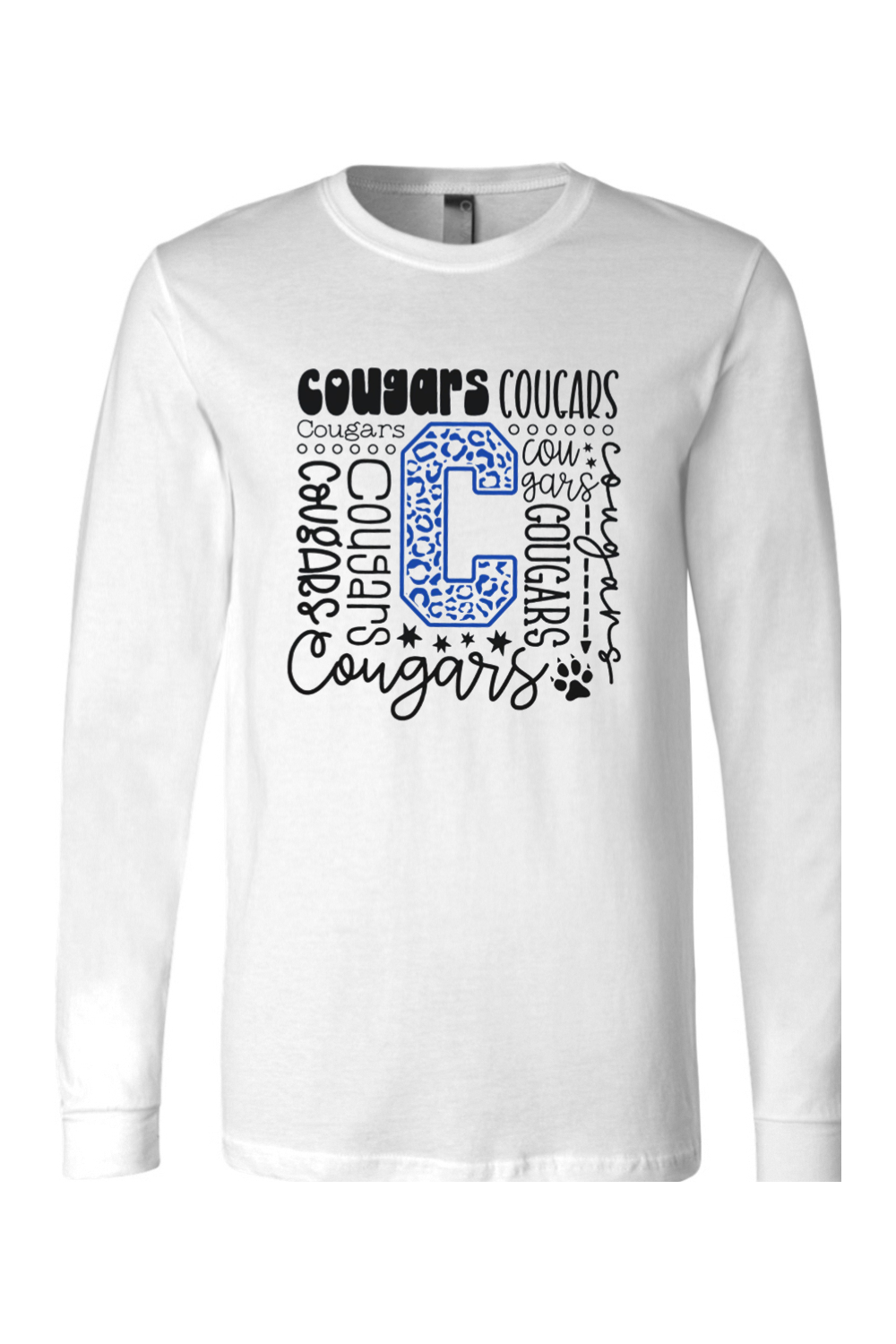 (ADULT) BELLA + CANVAS Unisex Jersey Long Sleeve Tee - Cougars
