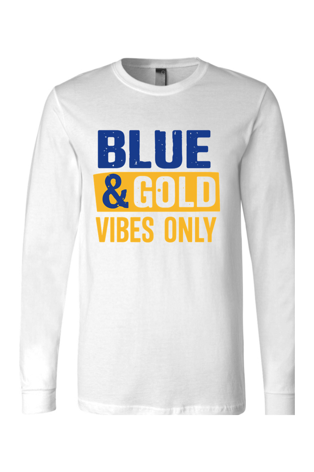 (ADULT) BELLA + CANVAS Unisex Jersey Long Sleeve Tee - Blue and Gold Vibes