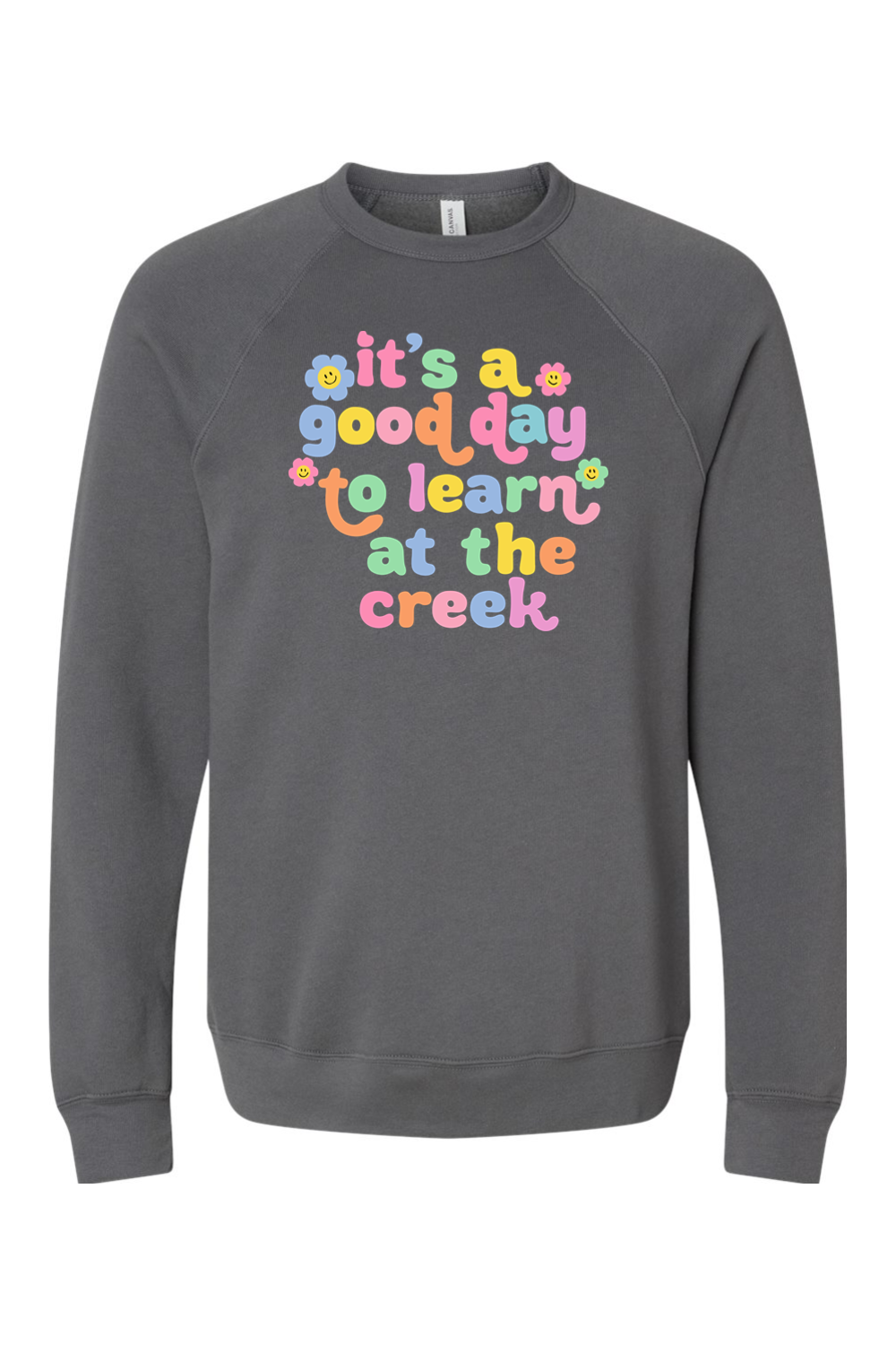 (ADULT) Bella + Canvas Sponge Fleece Raglan Crewneck Sweatshirt - A Good Day to Learn