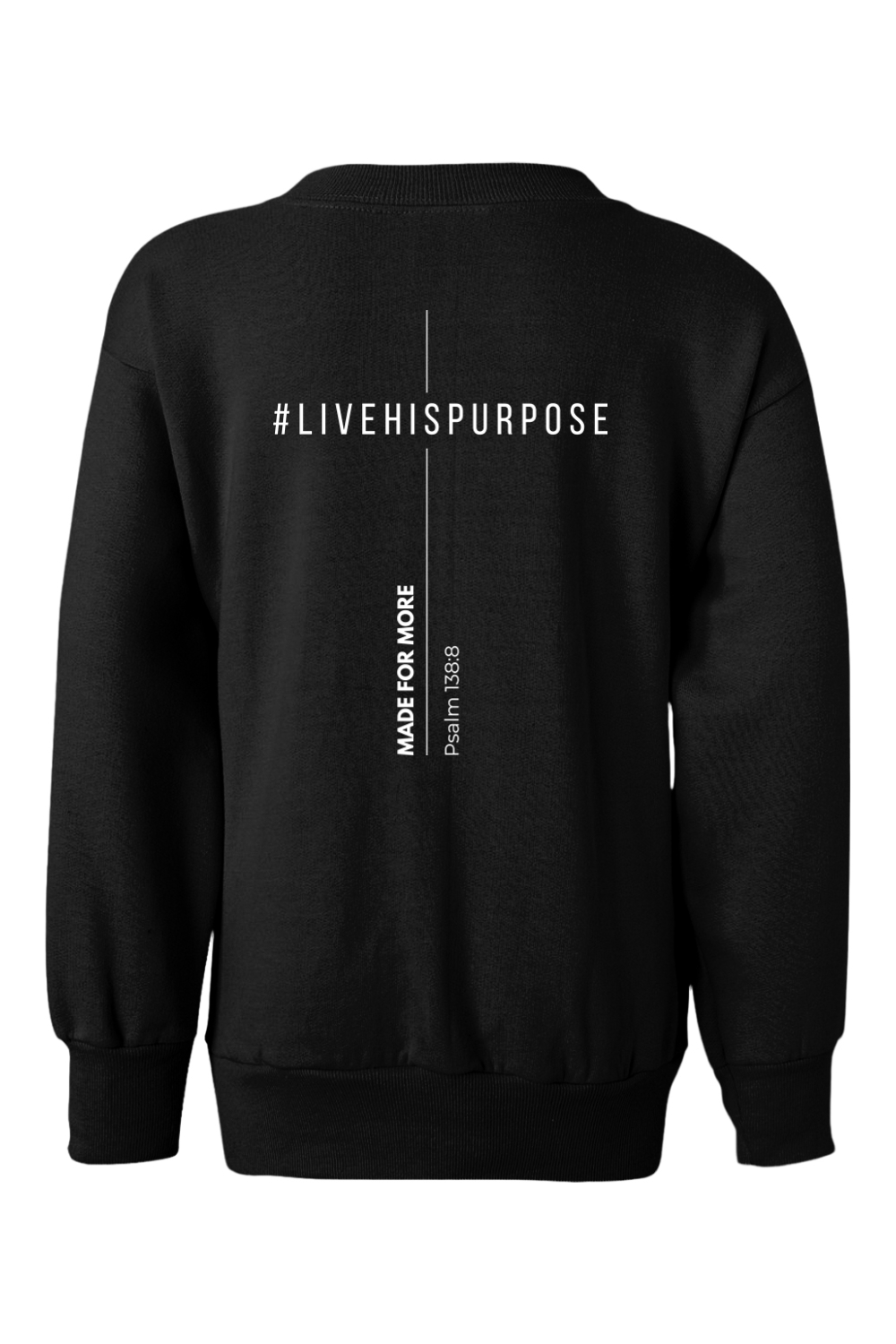 (YOUTH) Hanes Ecosmart Youth Crewneck Sweatshirt - #livehispurpose