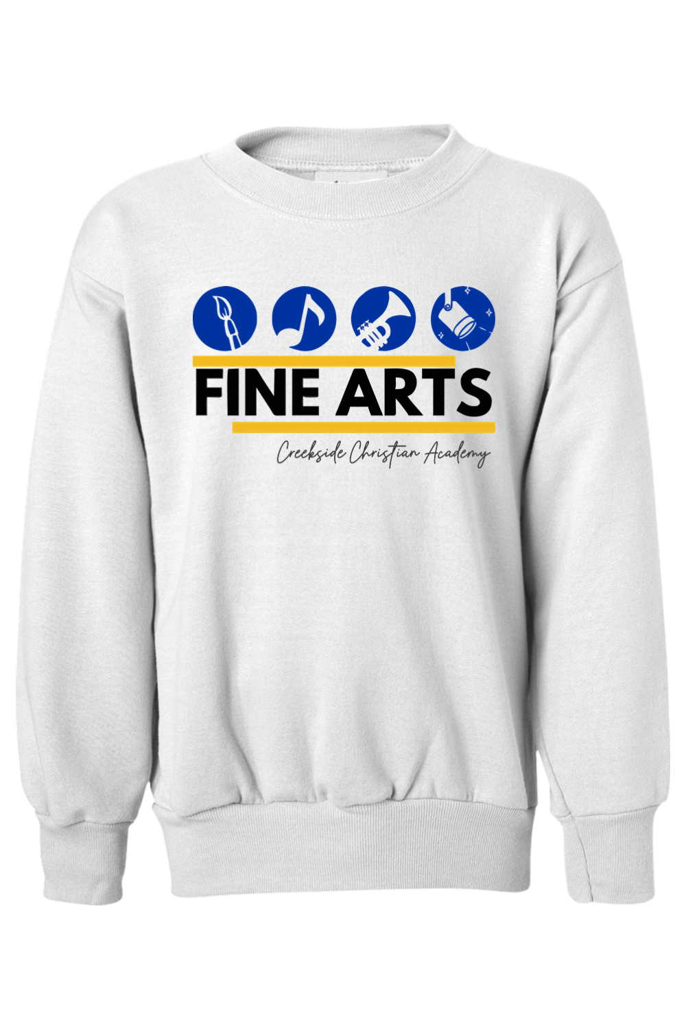 (YOUTH) Hanes Ecosmart Youth Crewneck Sweatshirt - Fine Arts