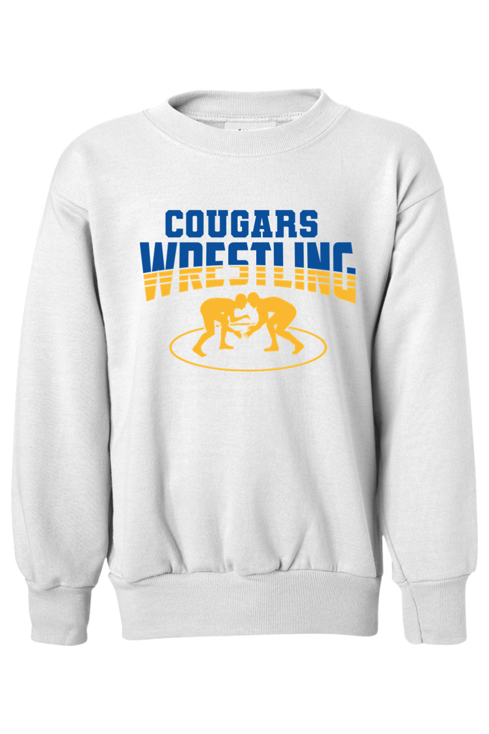 (YOUTH) Hanes Ecosmart Youth Crewneck Sweatshirt - Wrestling