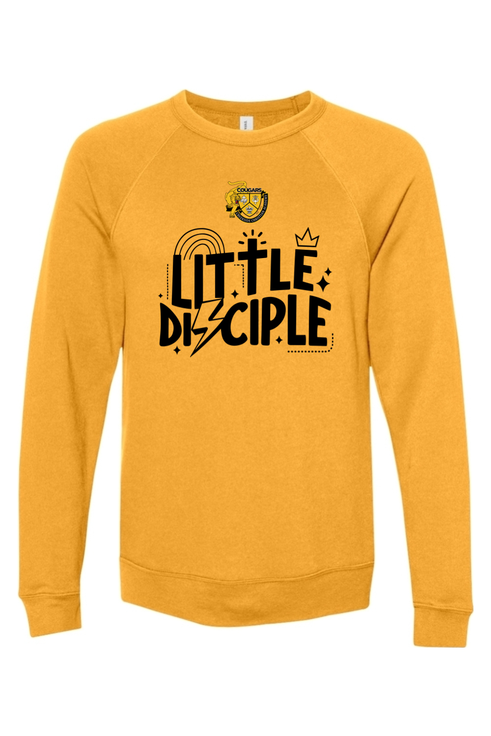 (ADULT) Bella + Canvas Sponge Fleece Raglan Crewneck Sweatshirt - Little Disciple