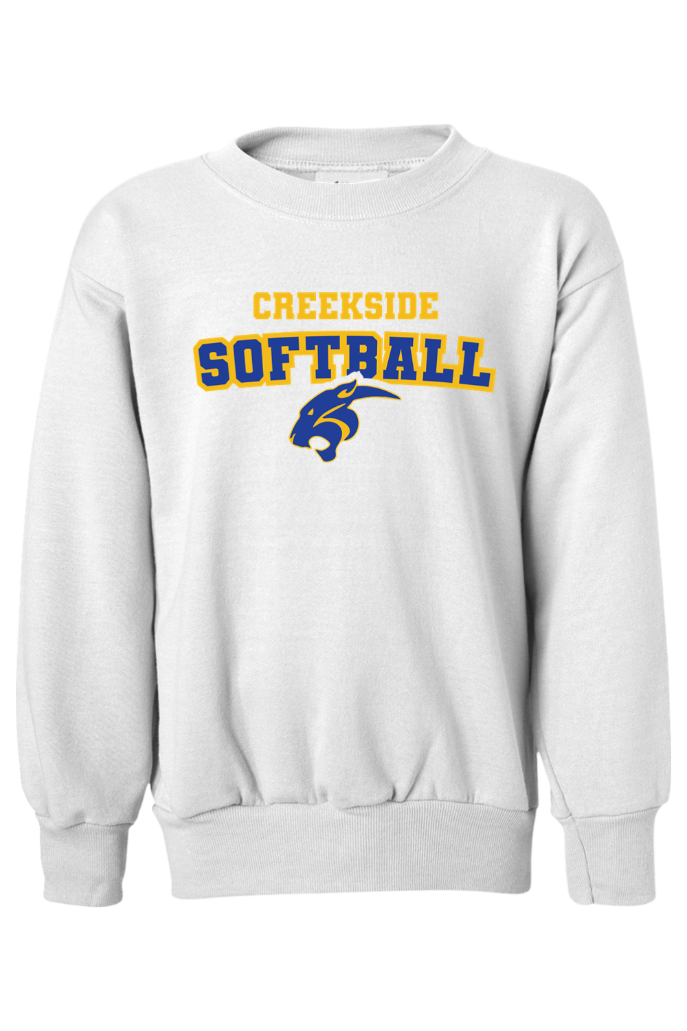 (YOUTH) Hanes Ecosmart Youth Crewneck Sweatshirt - Softball