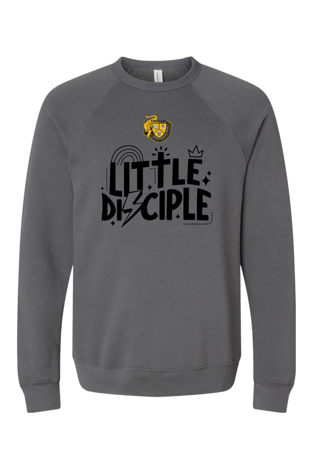 (ADULT) Bella + Canvas Sponge Fleece Raglan Crewneck Sweatshirt - Little Disciple