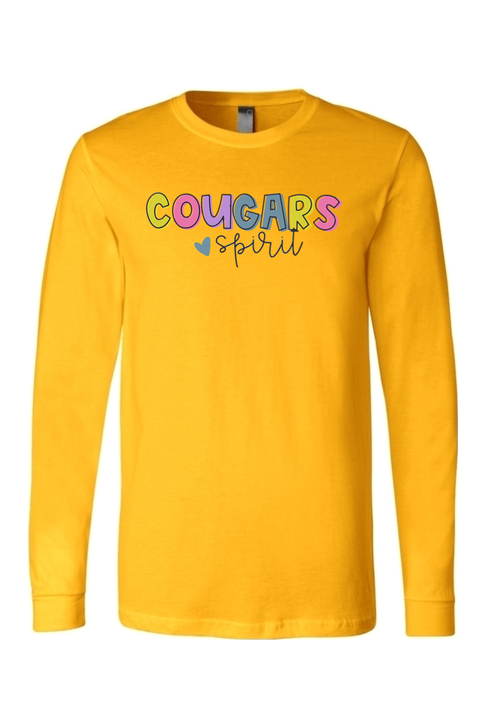 (ADULT) BELLA + CANVAS Unisex Jersey Long Sleeve Tee - Cougars Spirit