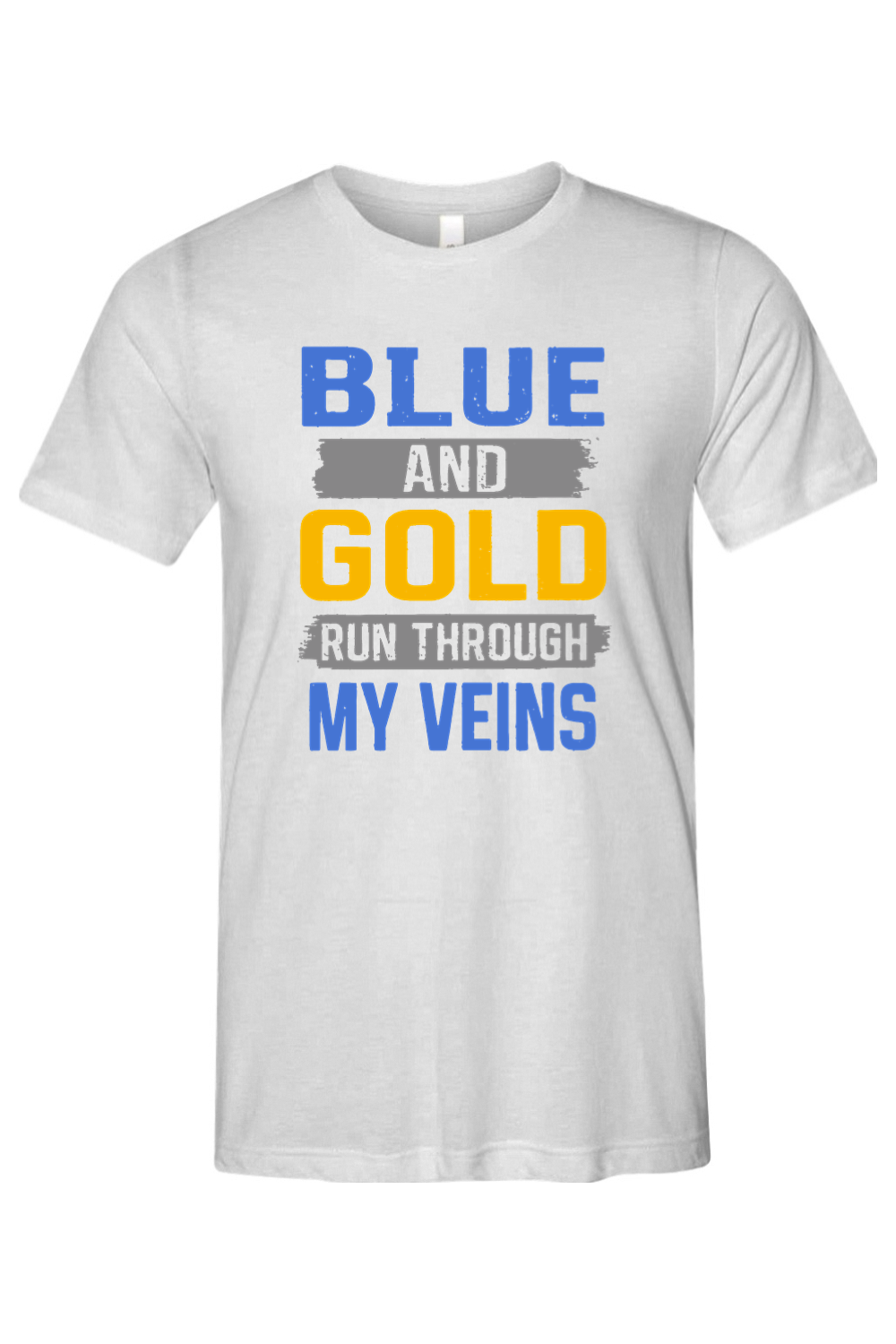 (ADULT) Bella + Canvas Triblend Short Sleeve Tee - Blue and Gold