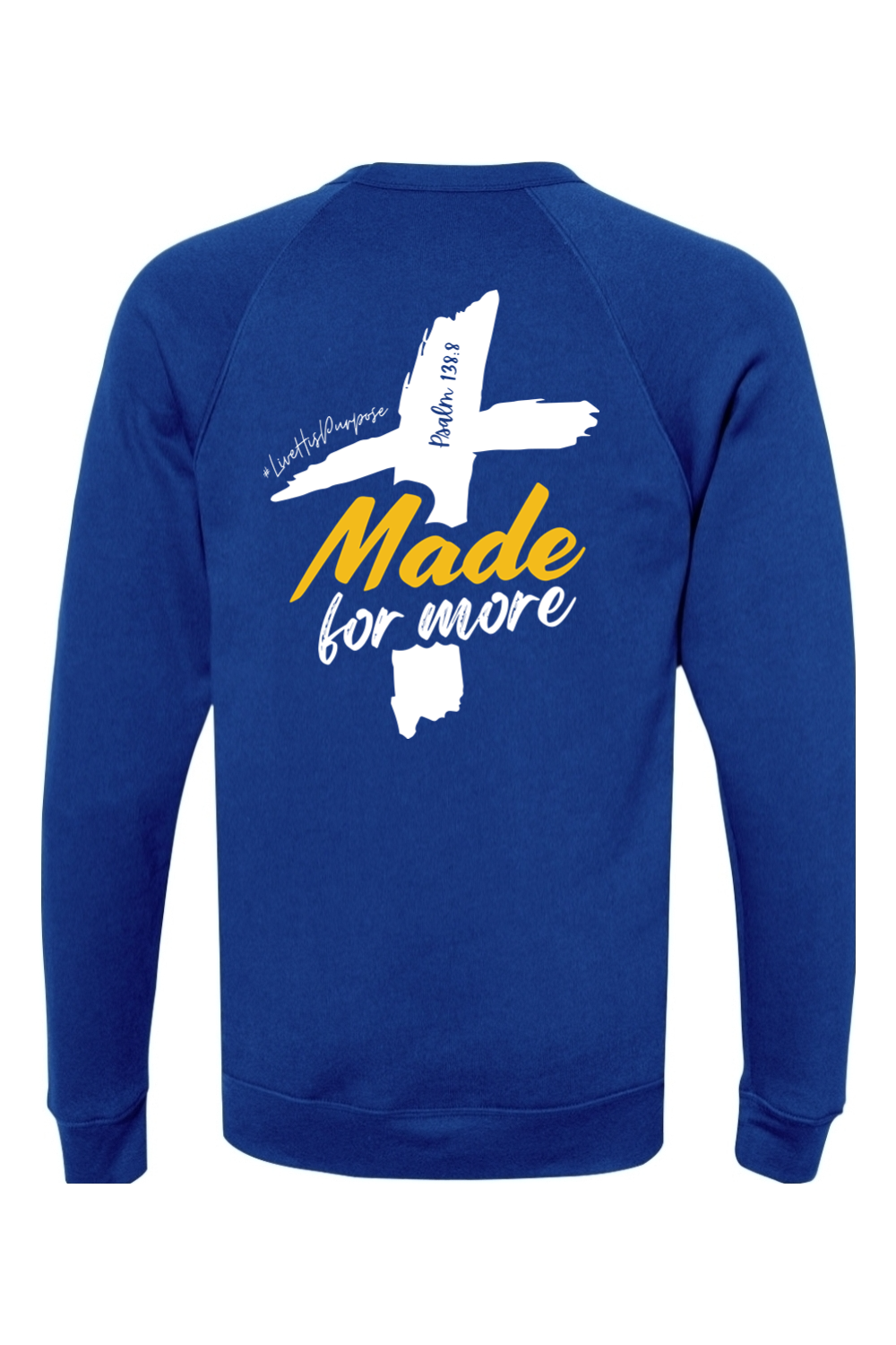 (ADULT) Bella + Canvas Sponge Fleece Raglan Crewneck Sweatshirt - Made for More
