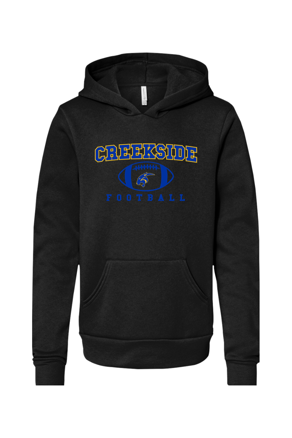 (YOUTH) Bella + Canvas Sponge Fleece Pullover Hoodie - Football